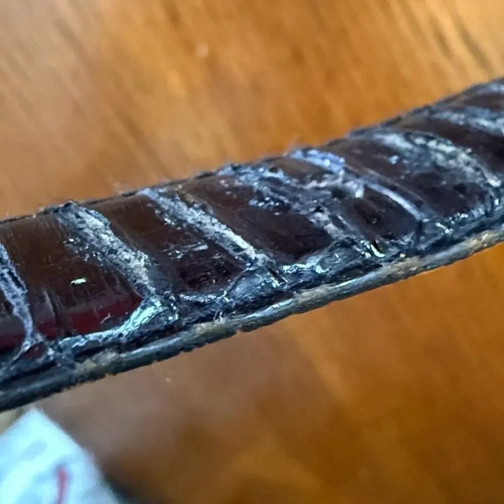 Jana Genuine Snakeskin Black Leather Belt Medium - Picture 8 of 9